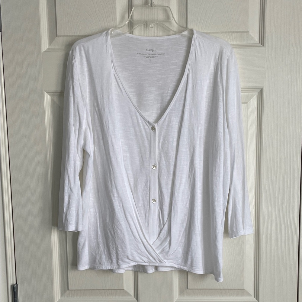 J. Jill White Button-Down Shirt